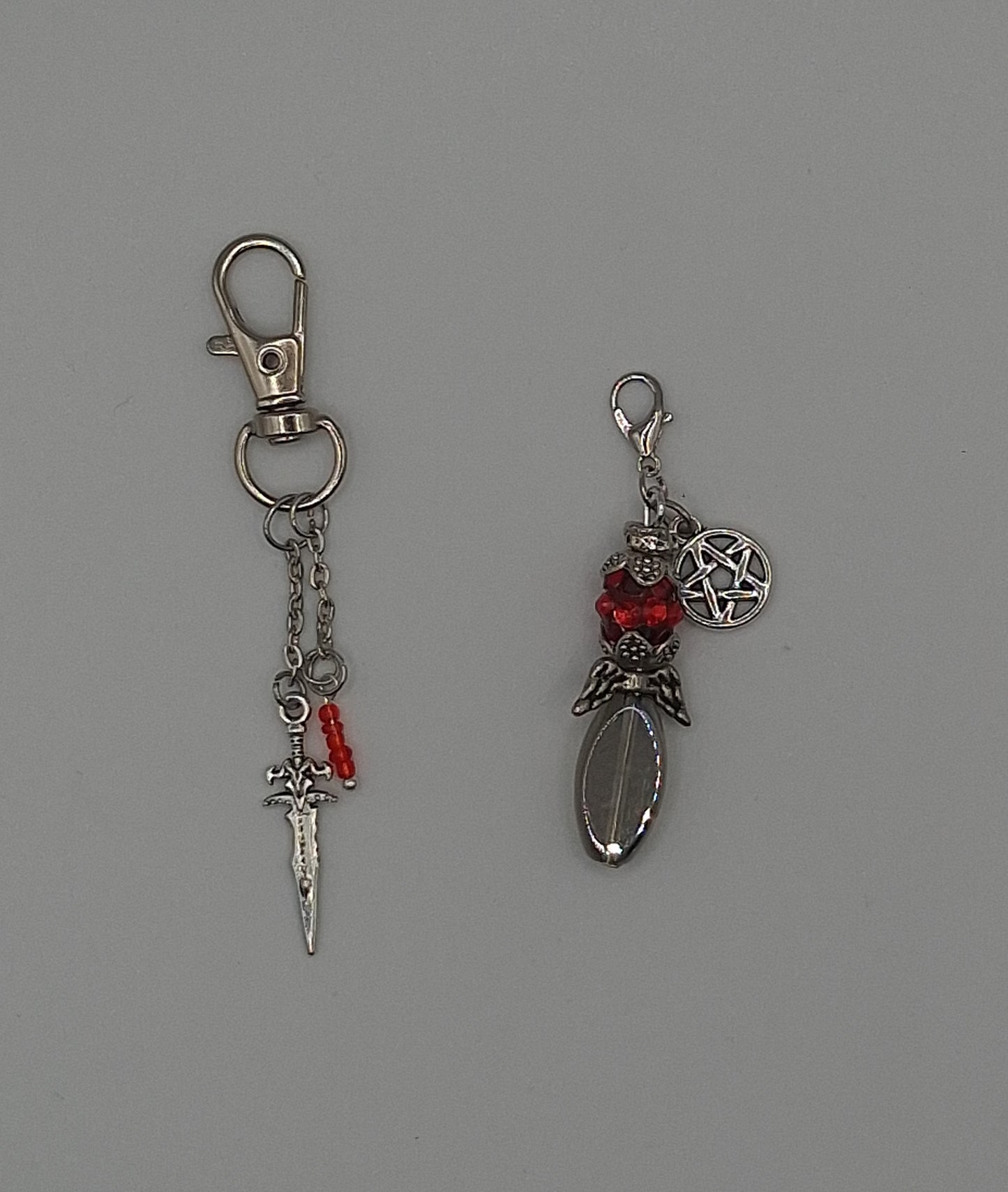 Handcrafted Charm Keychain - gothic-Inspired Accessories