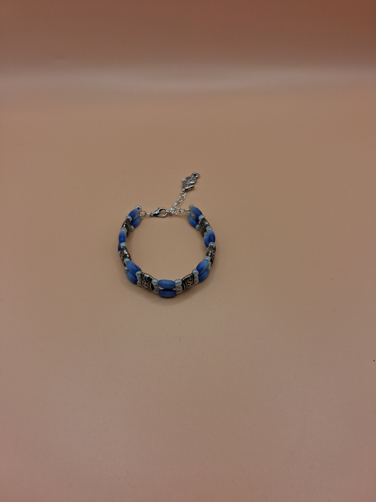 Purple Cat's Eye & Mother of Pearl Bracelet