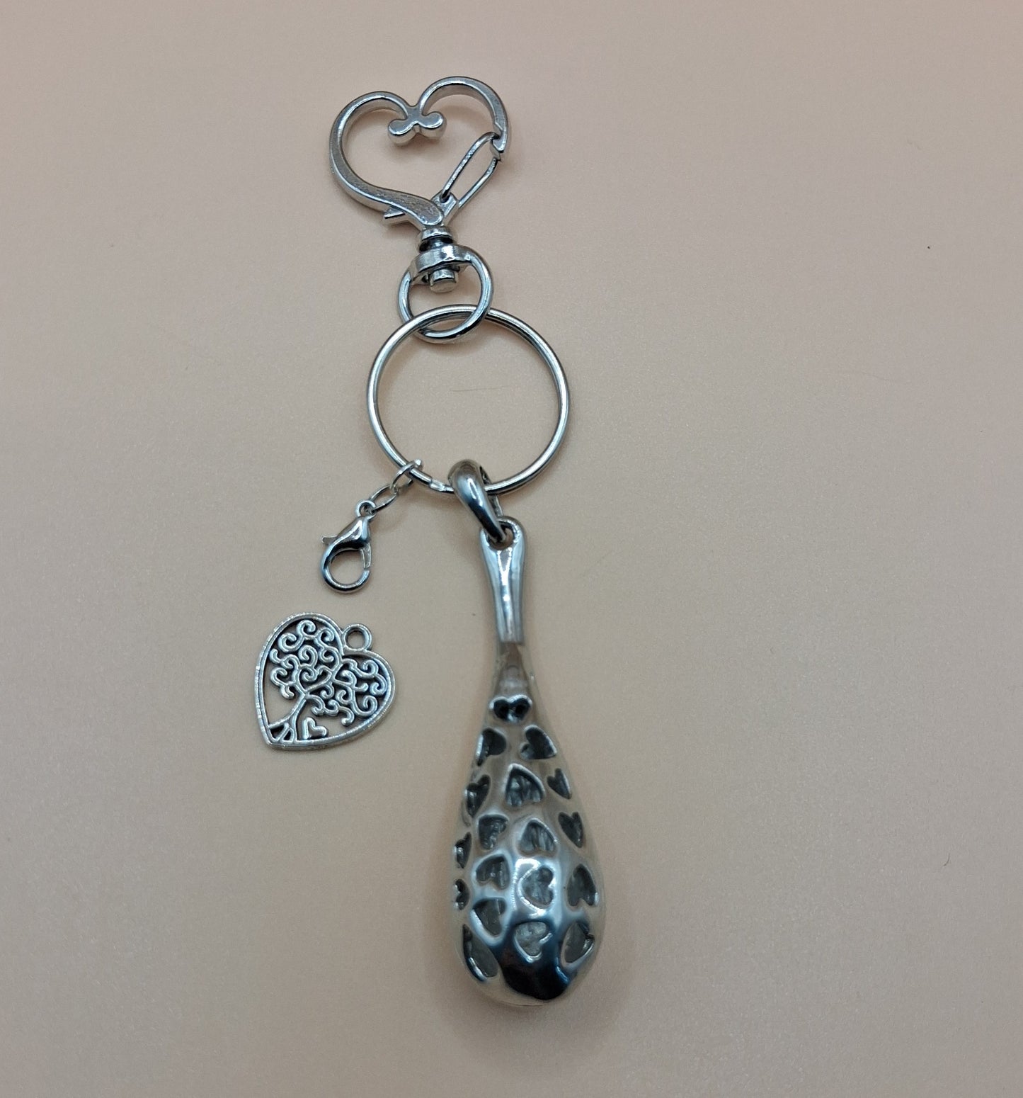 Celestial Teardrop Keyring with Tree of Life Charm