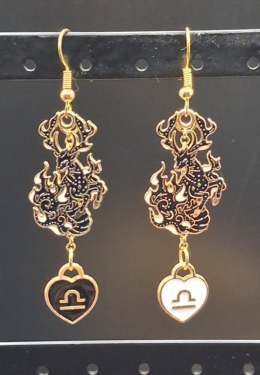 Celestial Deer Libra Earrings