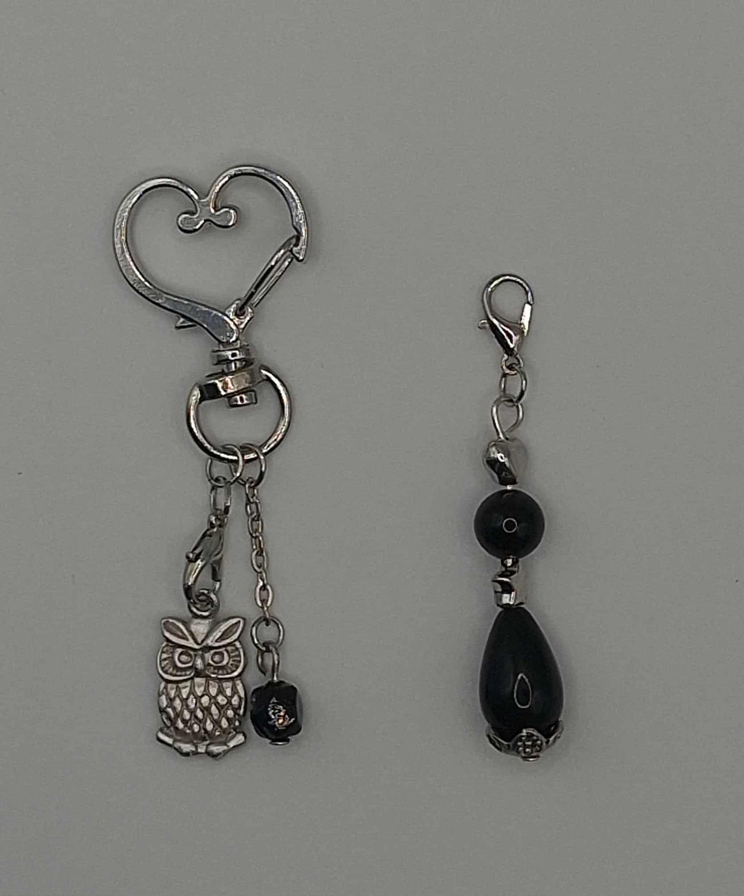 Midnight Owl Keychain Charm