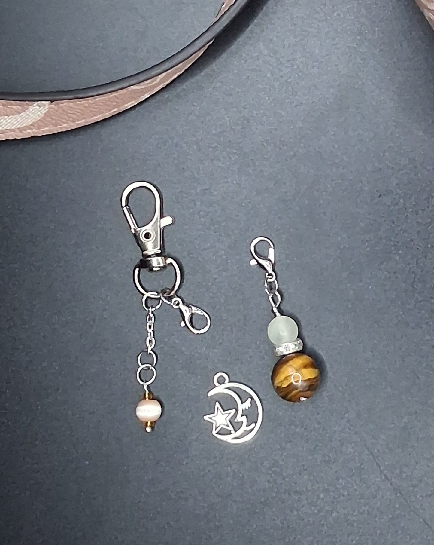 Celestial Moon & Star Keyring Charm