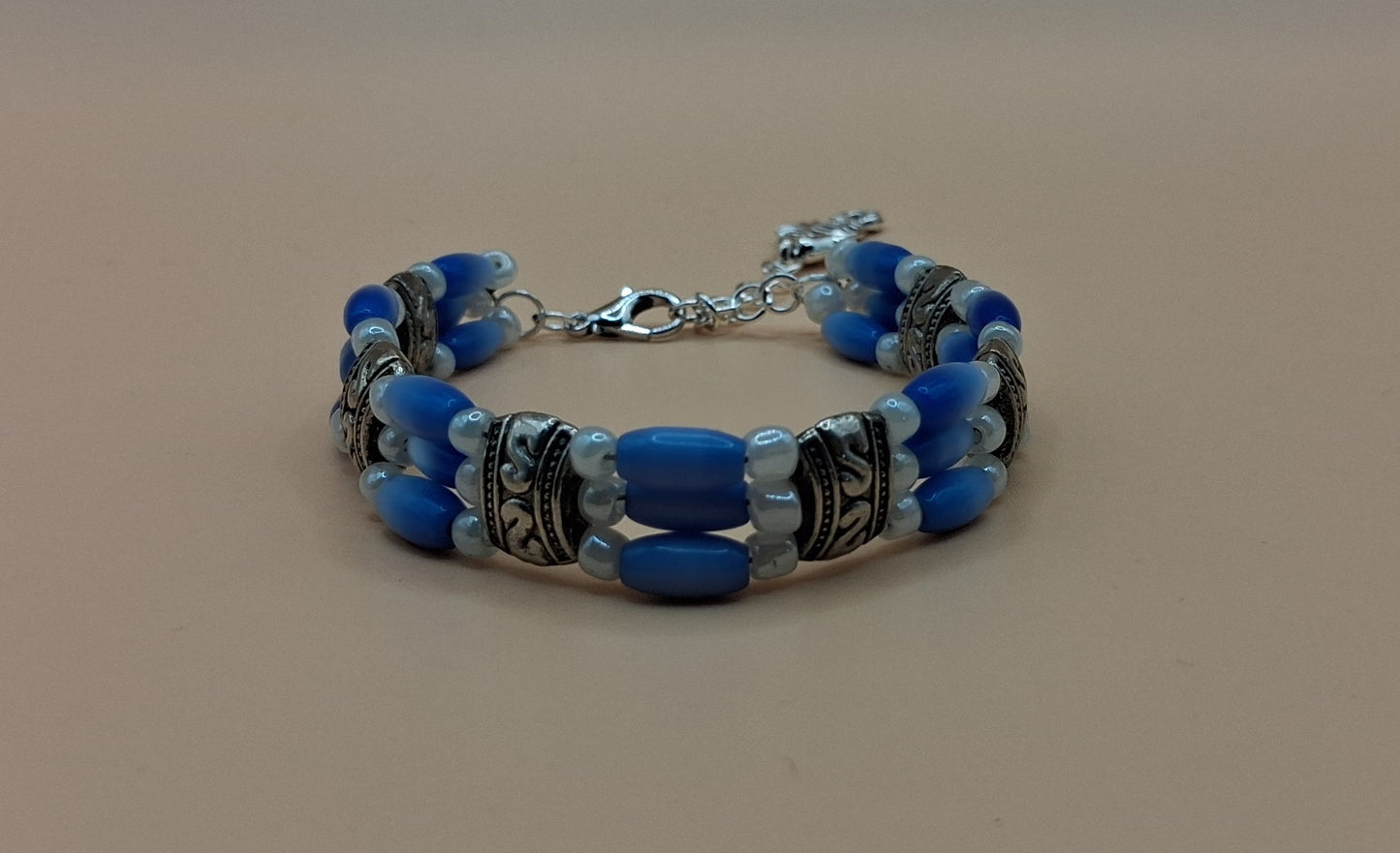 Purple Cat's Eye & Mother of Pearl Bracelet