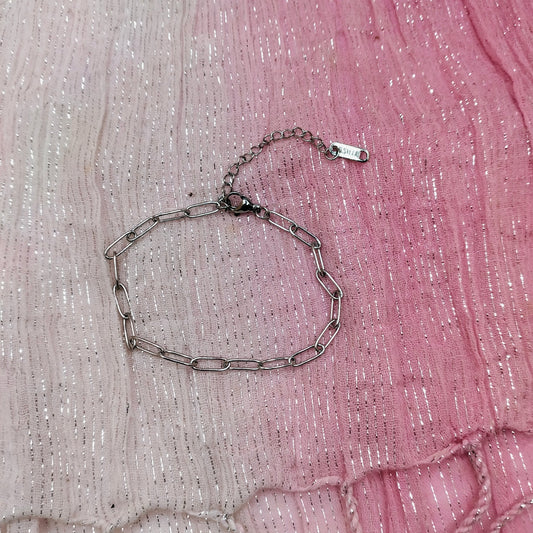 Stainless Steel Paper Clip Bracelet