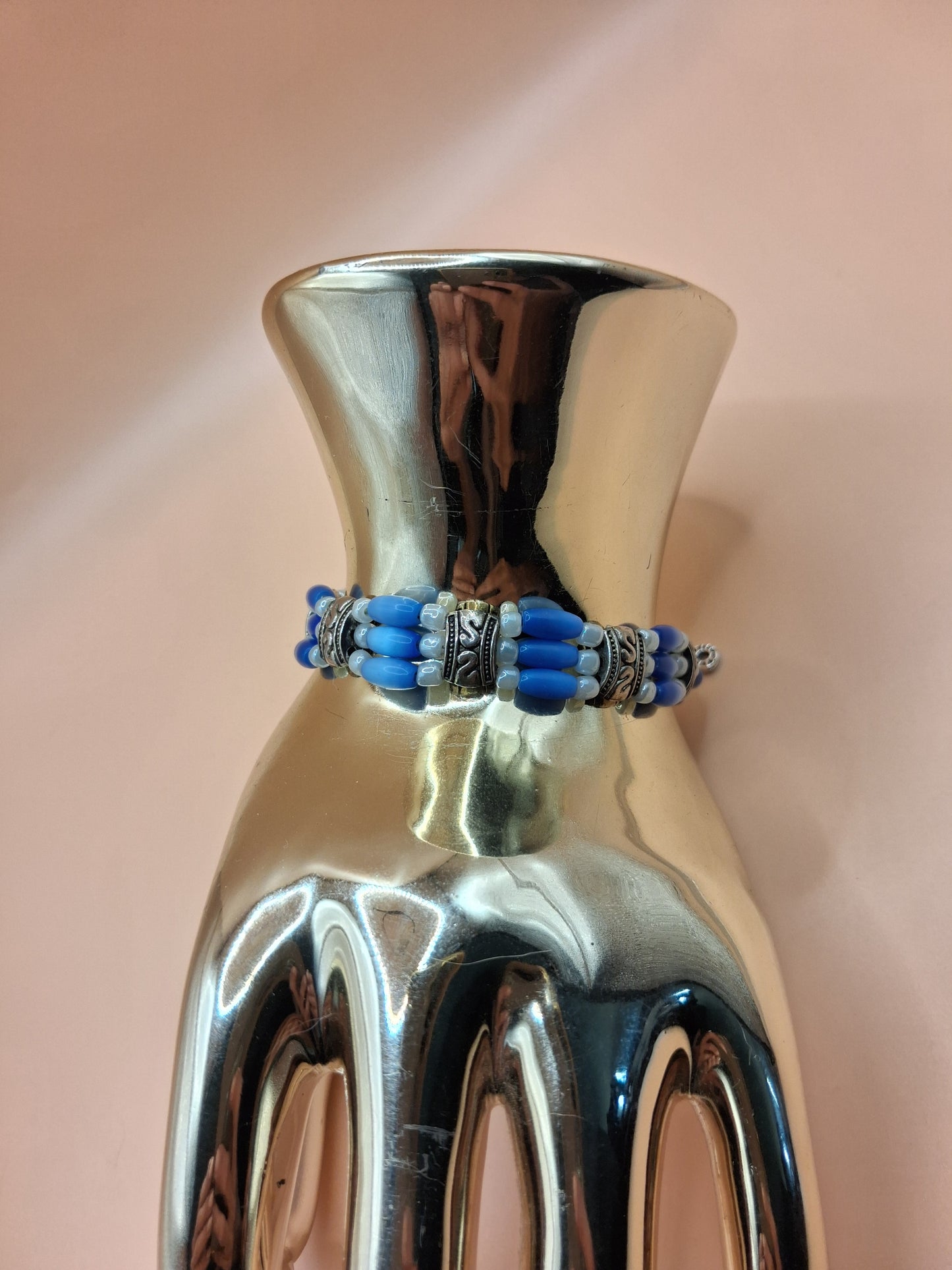 Purple Cat's Eye & Mother of Pearl Bracelet