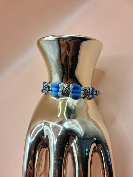 Purple Cat's Eye & Mother of Pearl Bracelet