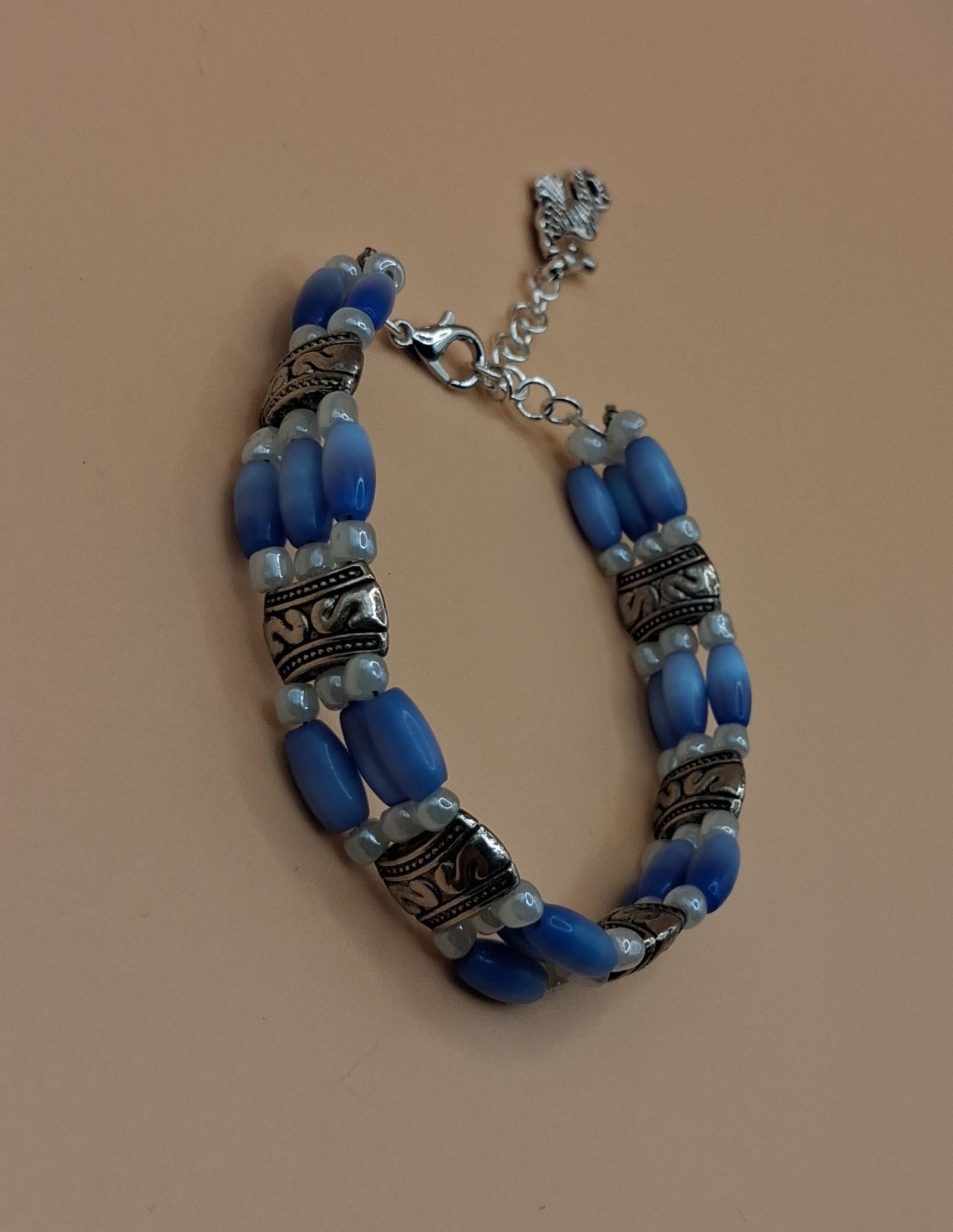 Purple Cat's Eye & Mother of Pearl Bracelet