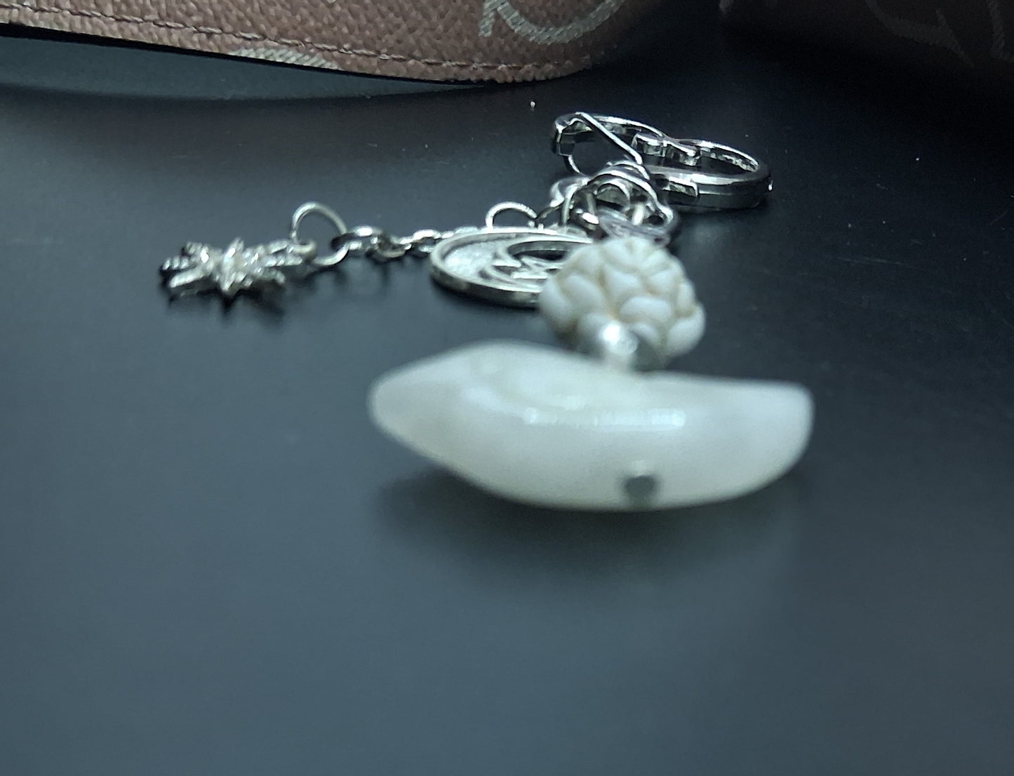 Celestial Bird Keychain - Handcrafted Stone Charm