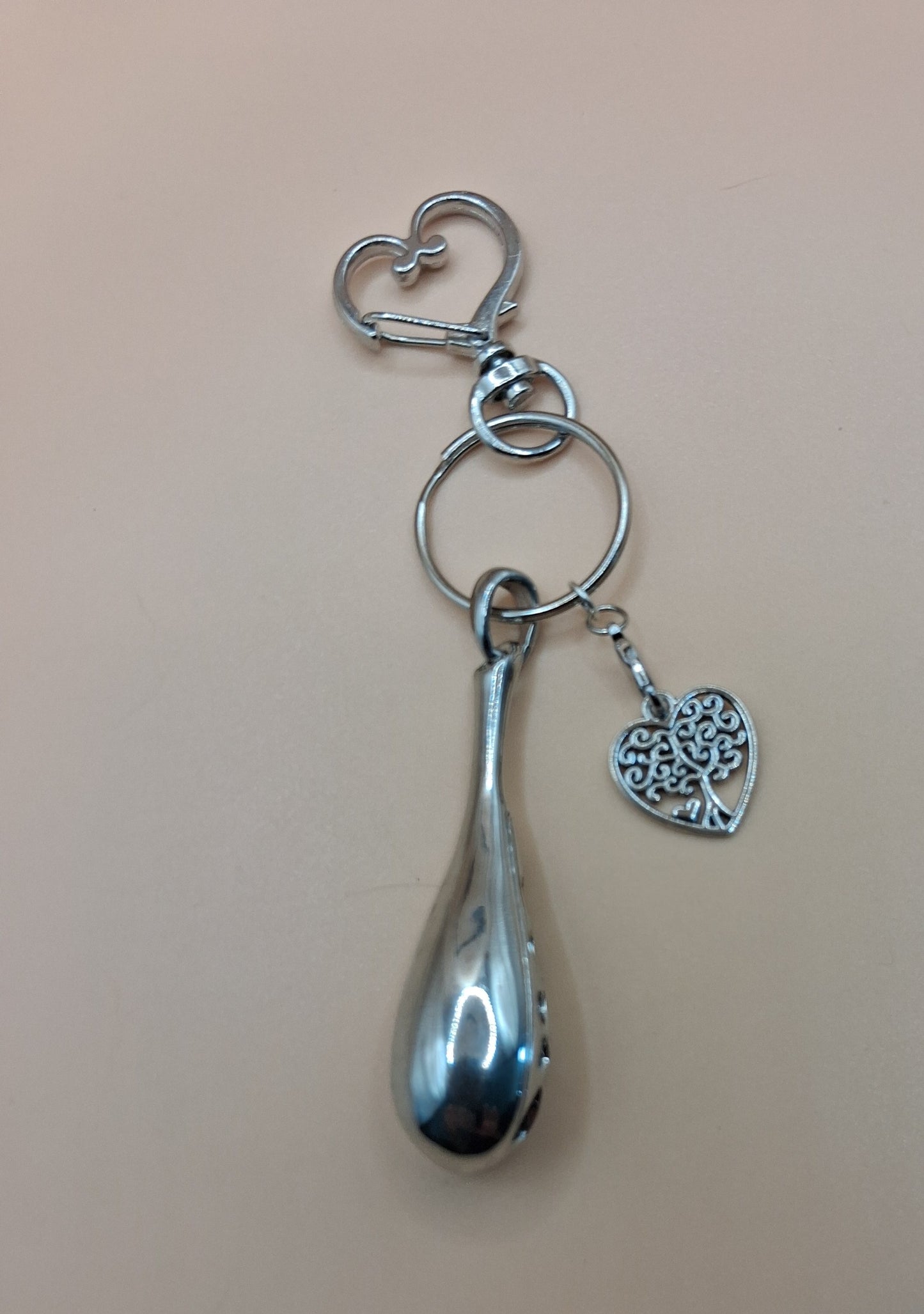 Celestial Teardrop Keyring with Tree of Life Charm
