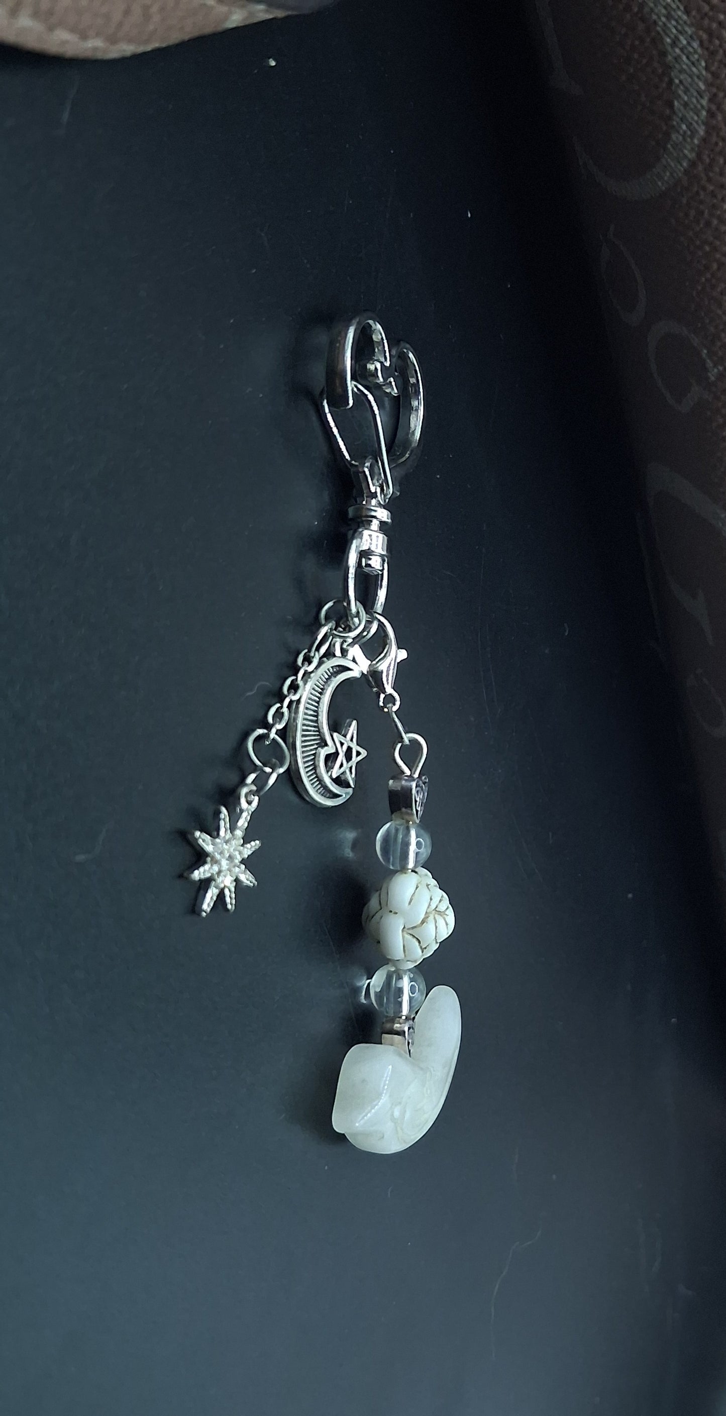Celestial Bird Keychain - Handcrafted Stone Charm