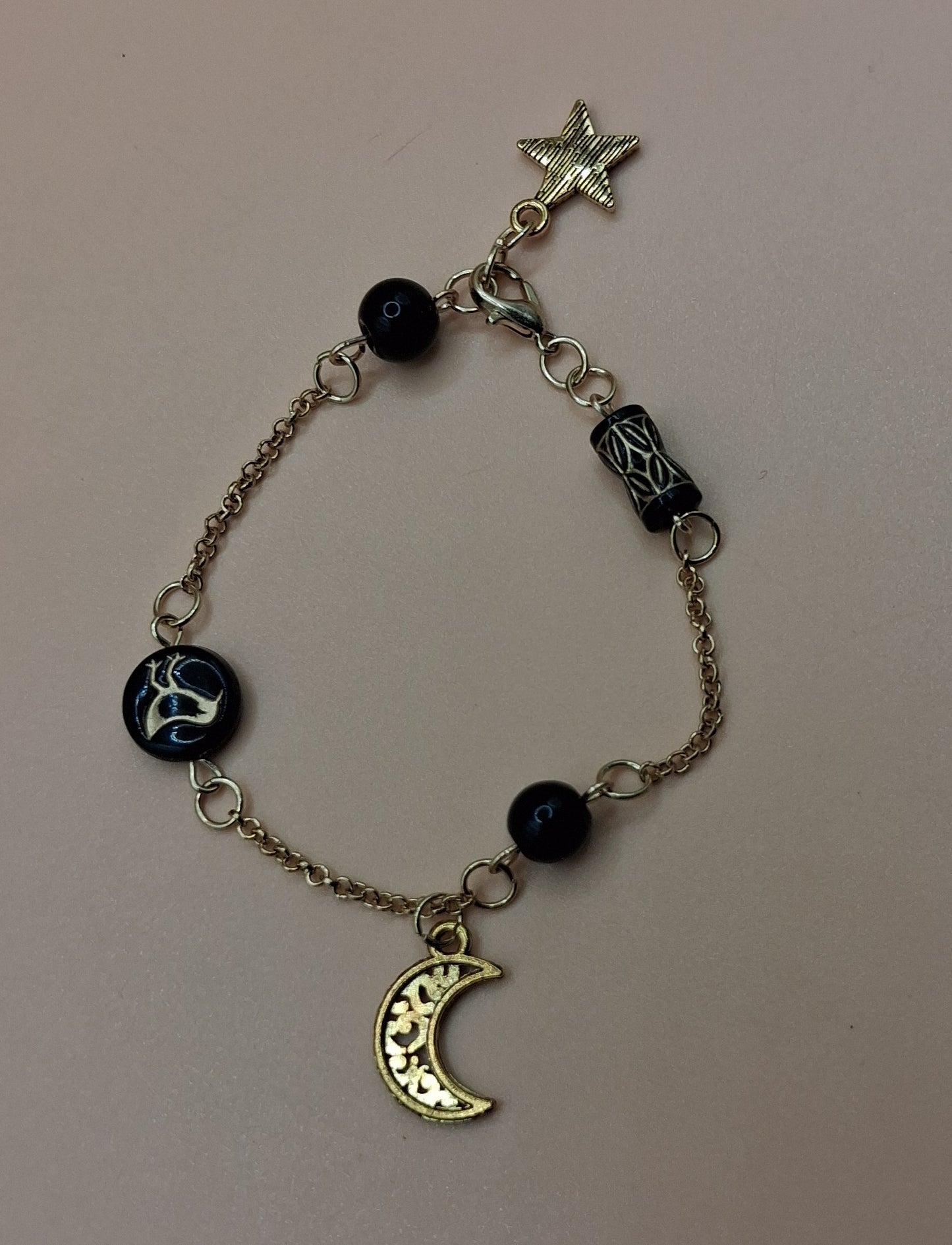 Celestial Charm Bracelet - Moon & Star