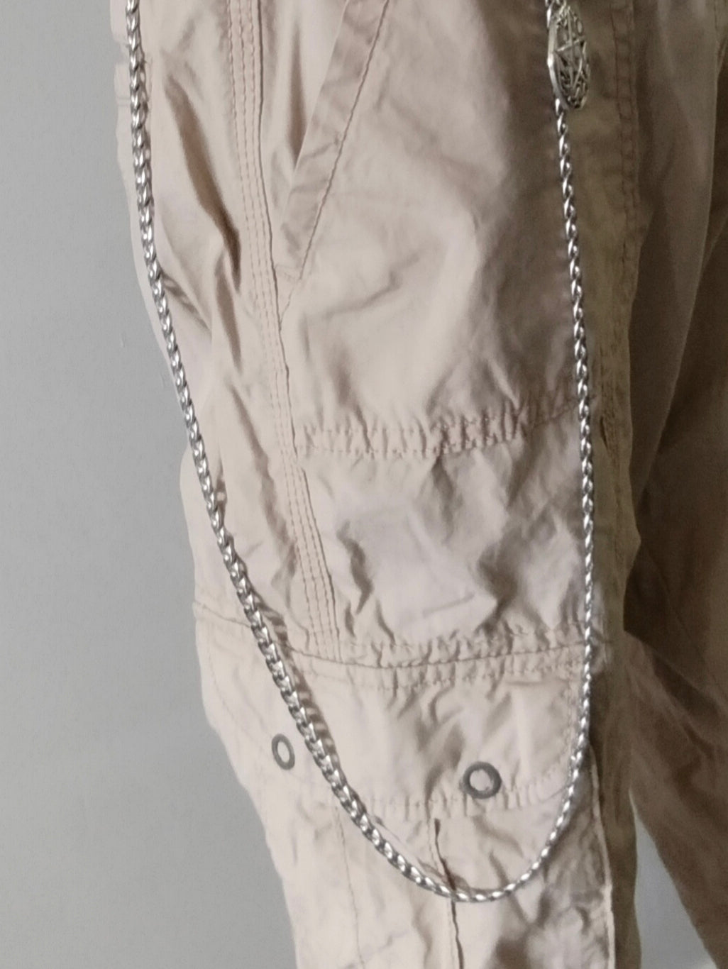 Stainless Steel Pocket Chain with Pentagram - Unisex 29" Accessory