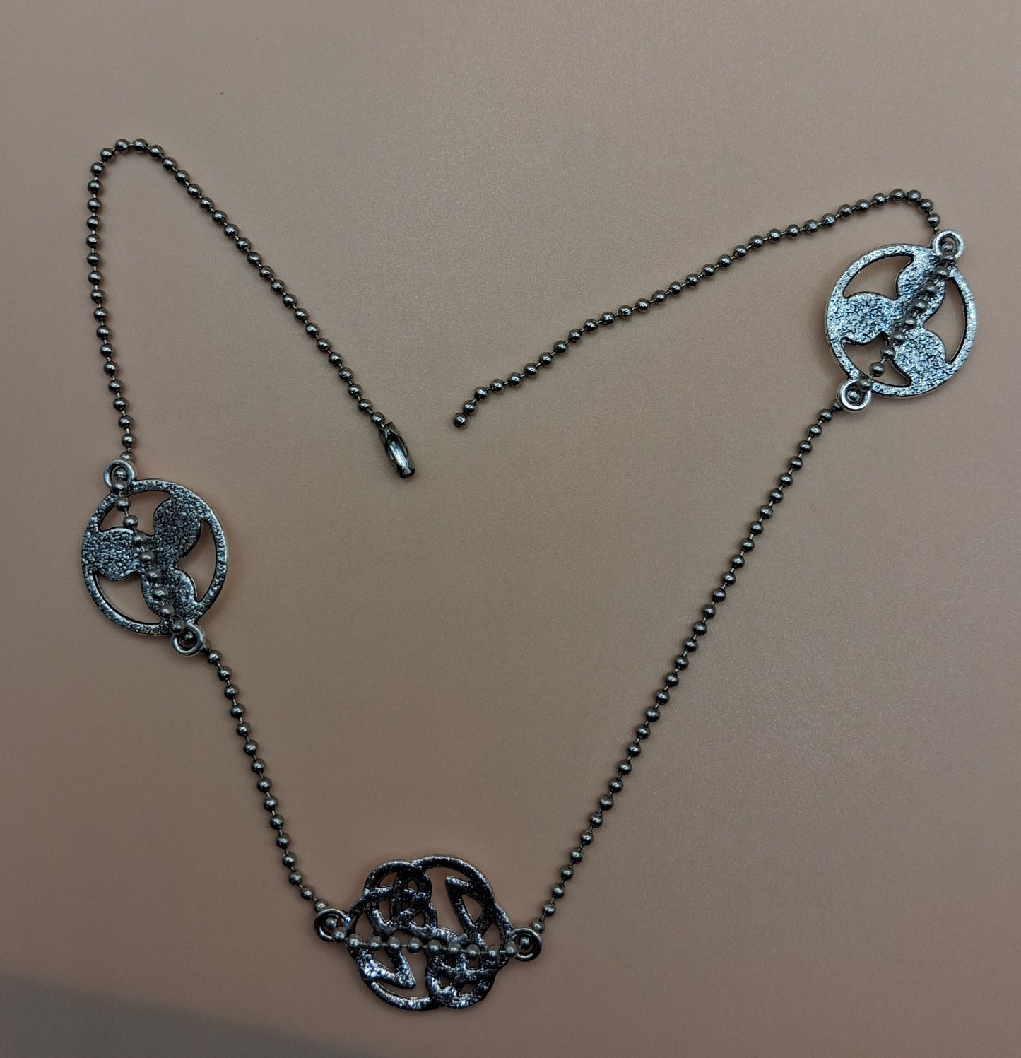 Celtic Triskele Necklace - Stainless steel Ball Chain