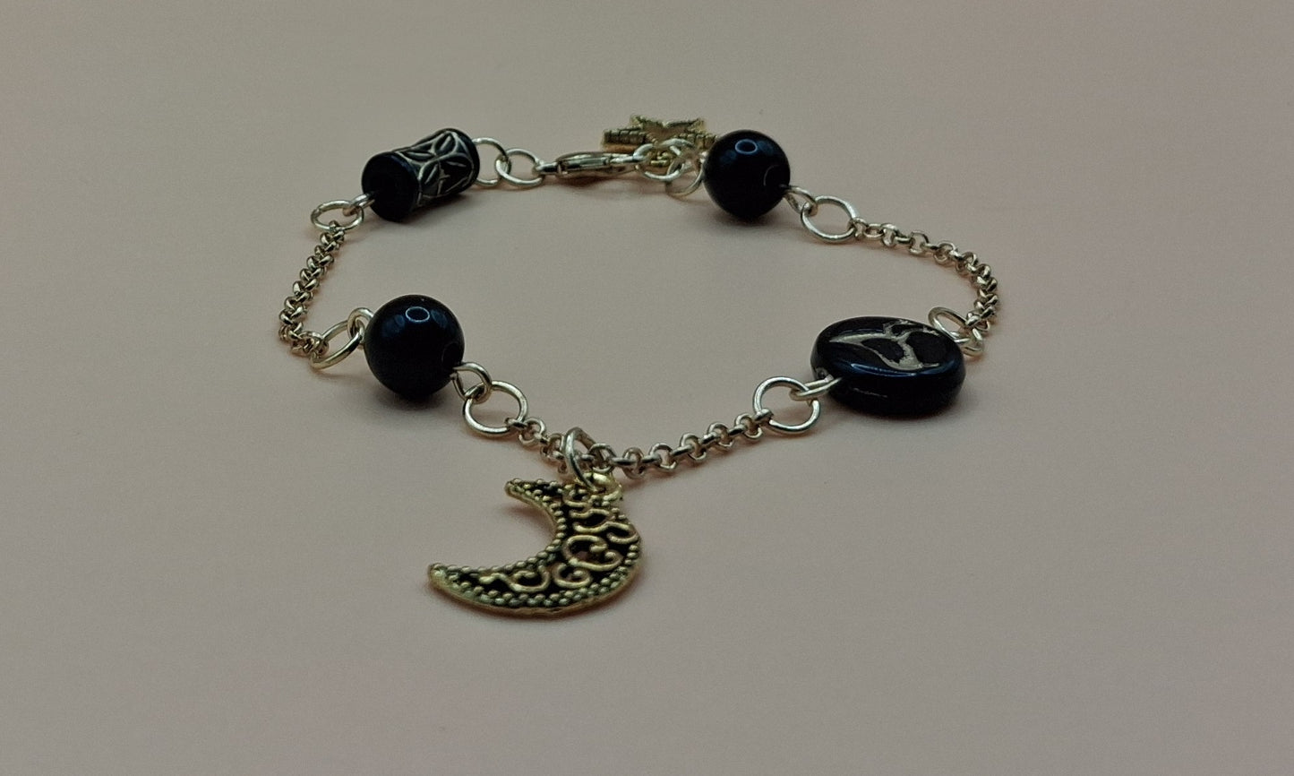 Celestial Charm Bracelet - Moon & Star